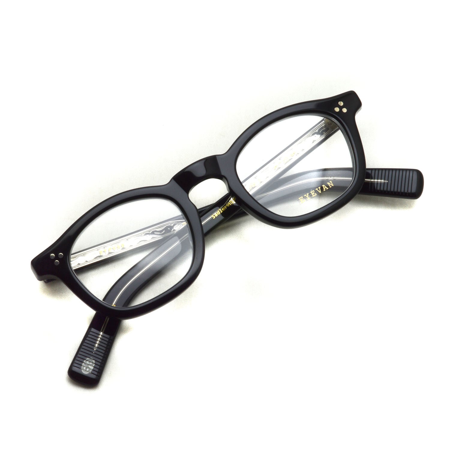 EYEVAN / SADLER[45] / PBKS ピアノブラック-シルバー フレンチ