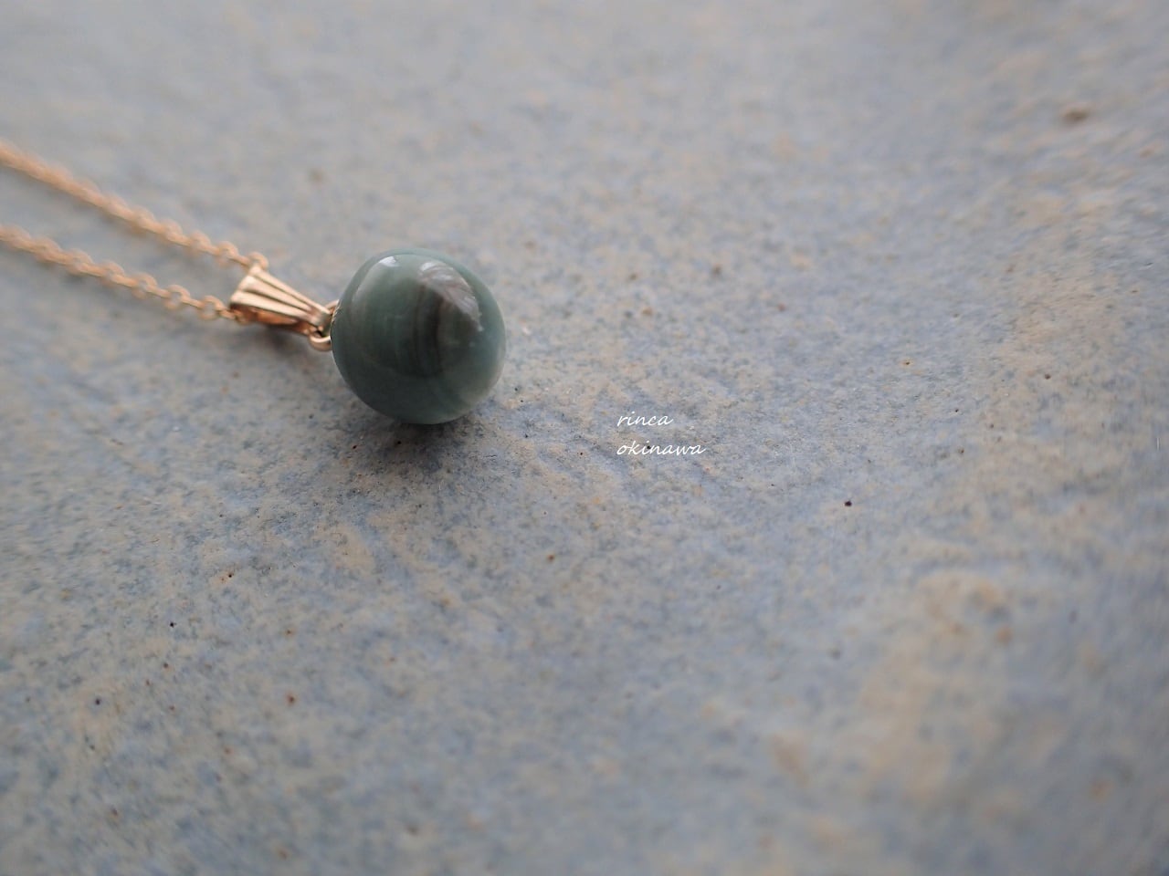 blue ocean necklace【夜光貝】 | rinca