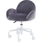 デスクチェア RKC-401 チェア チェアー 椅子 イス かわいい ヒジ付き 肘付き お洒落 おしゃれ ワークチェア キャスター付 キャスター付き リビング グレー ピンク 洋室 書斎