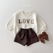 【取寄】Dailybebe ラブパッチトレーナー｜秋服｜韓国子供服｜26/AT
