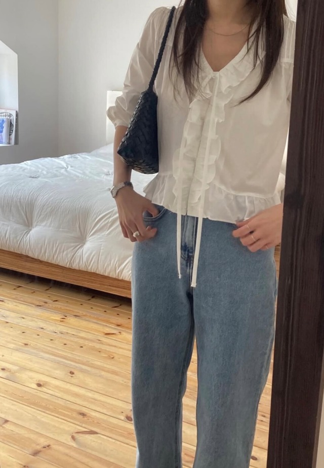 (予約) TOUST / Rea pintuck blouse 2color