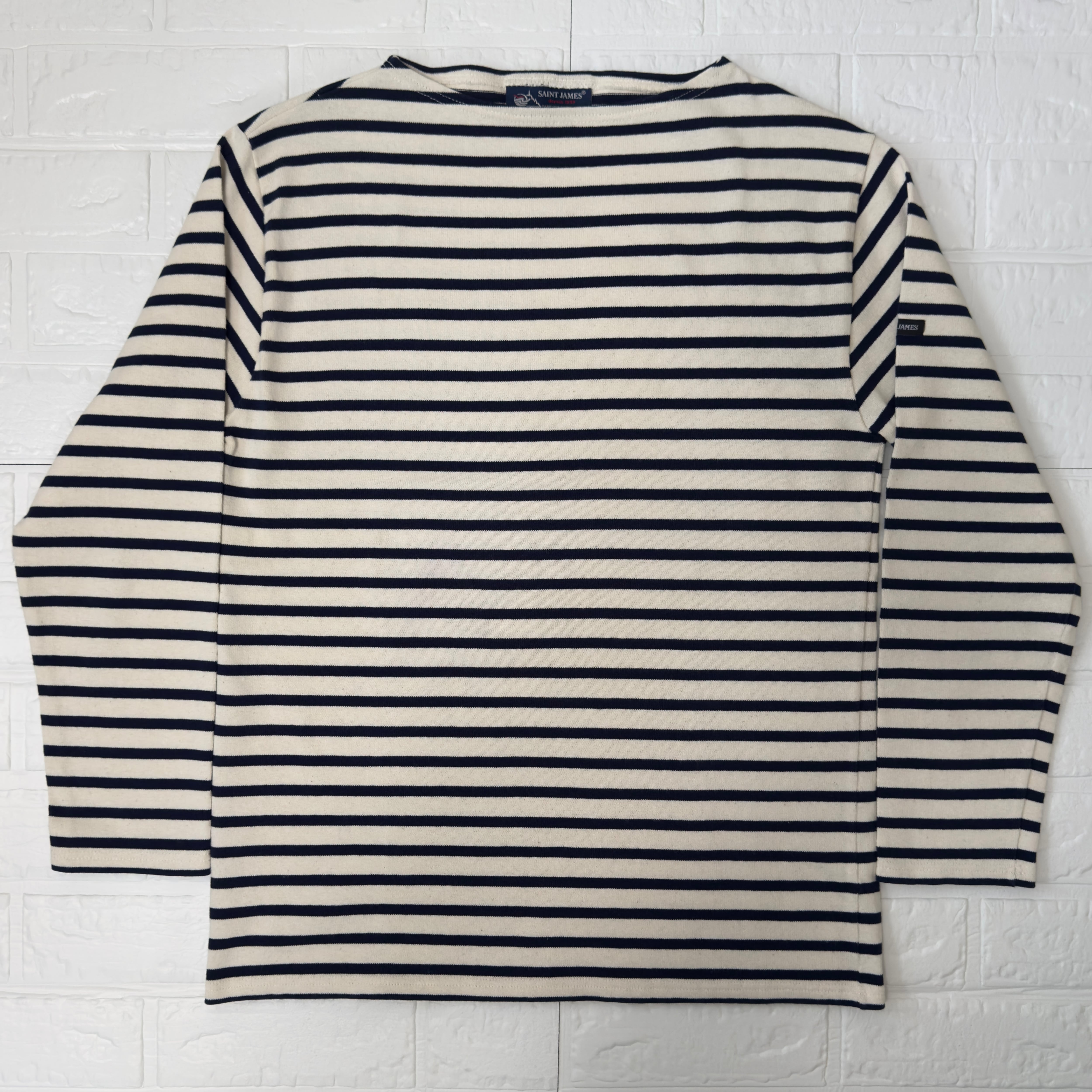 新品未使用タグ付　バスクシャツ セントジェームスOUESSANT T4 SAINT JAMES OUESSANT ボーダー バスクシャツ (エクリュ×マリン