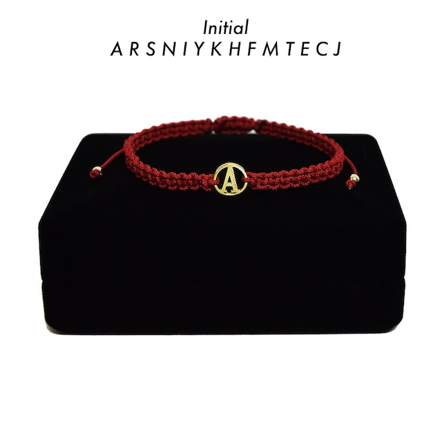 【無料ギフト包装/送料無料/限定】K18 Gold Alphabet Bracelet / Anklet  Red【品番 22S2001】