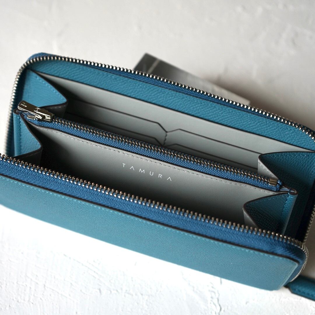 ラウンドファスナー長財布 ＜Sualocin＞・ブルージーン | TAMURA