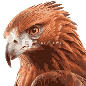 鷹・鷲の顔のアイコンマーク（PNG/72dpi/640px）｜eagle-icon04