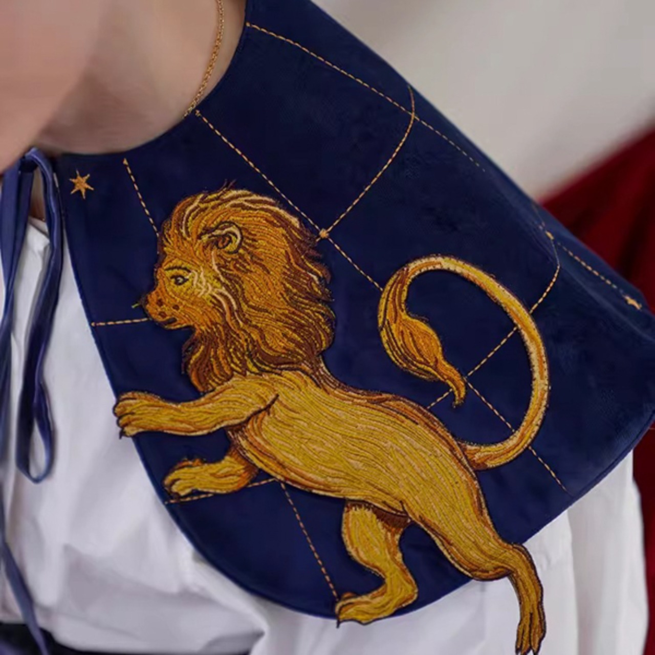 【2color】星と獅子が巡る夜のベルベットケープ 《C0266》