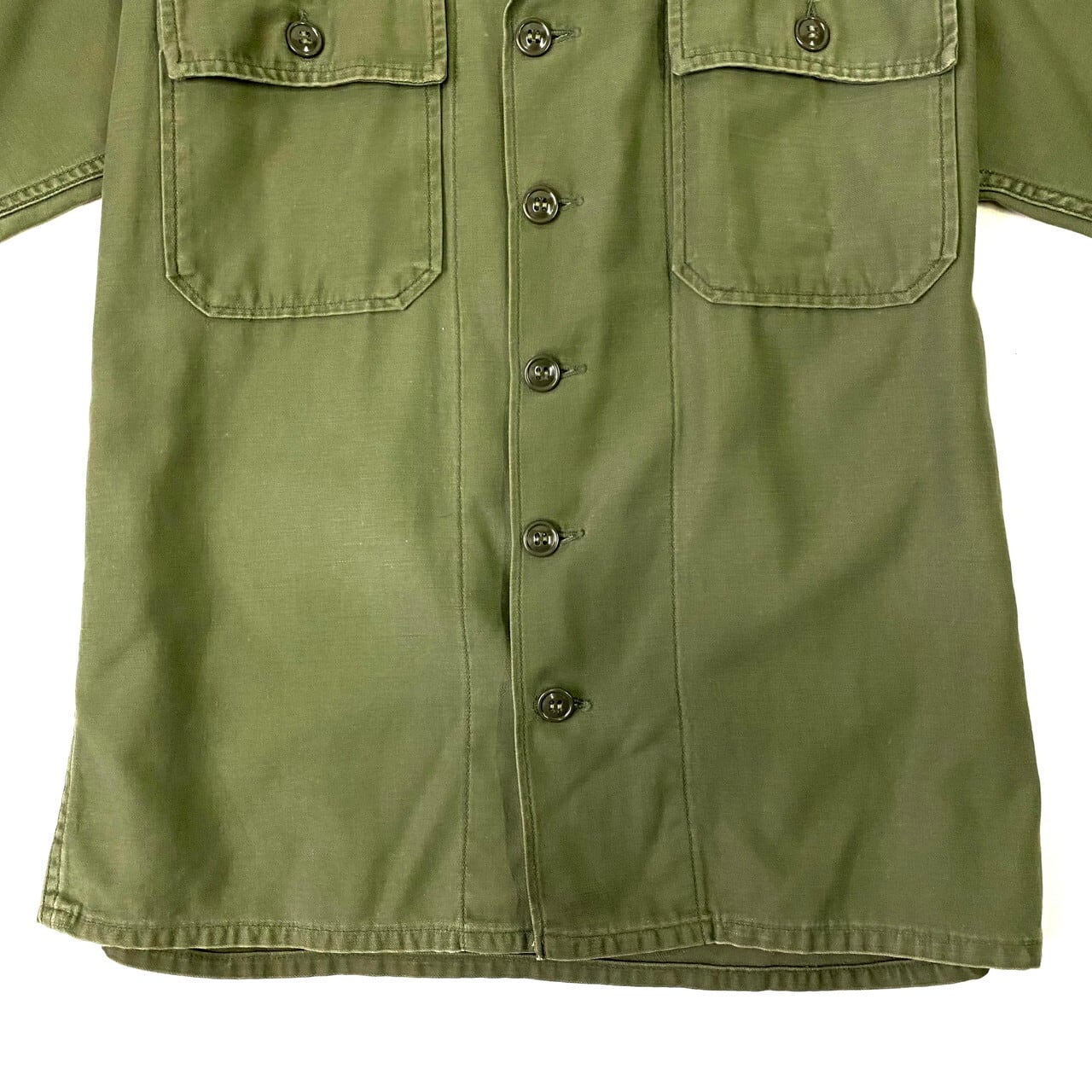 ビンテージ 60年代 U.S Army 米軍実品 半袖 コットンサテン