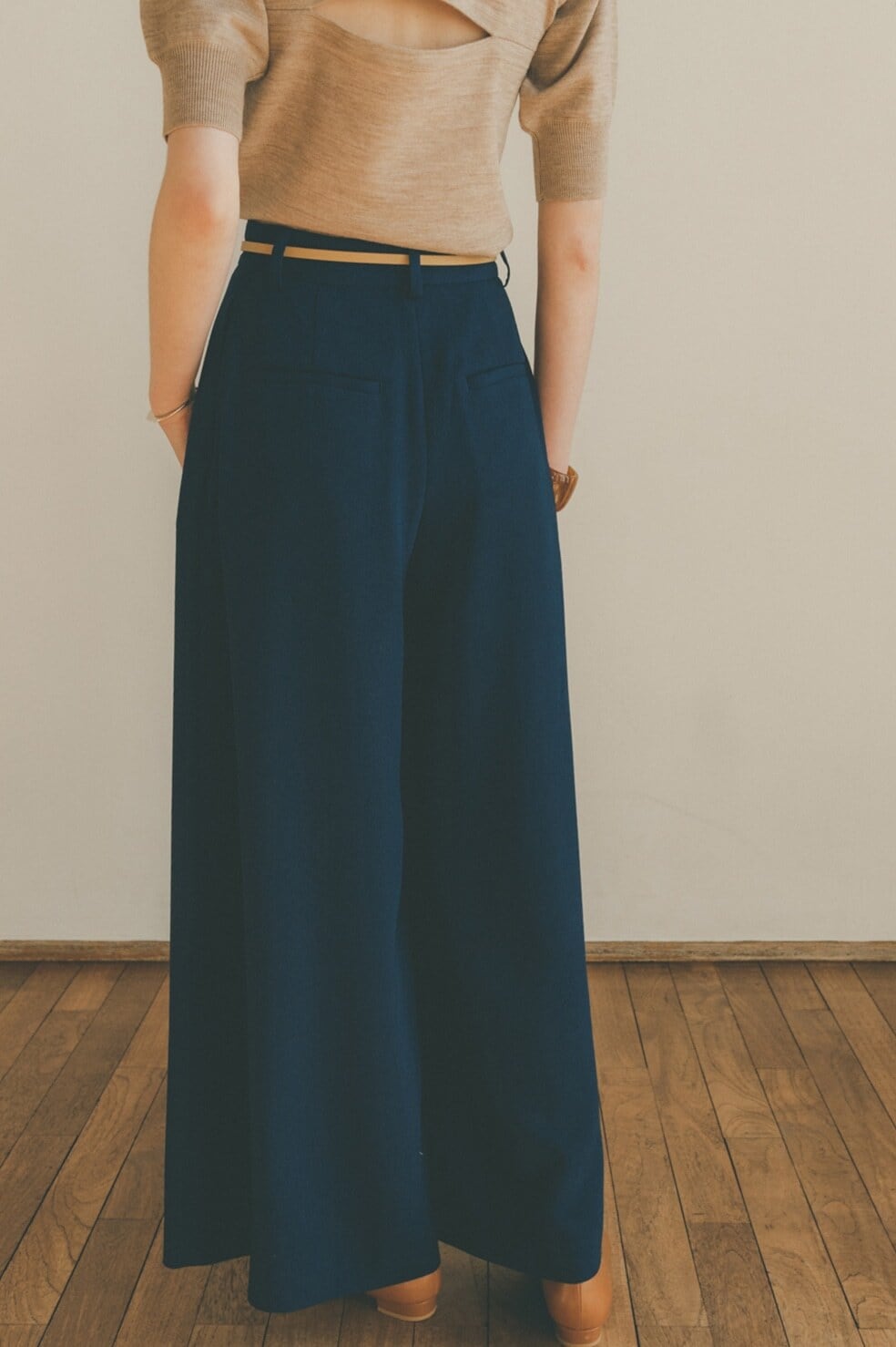 CLANE クラネ　GEORGETTE LOOSE WIDE PANTS | FLICKA ASHIYA powered by BASE