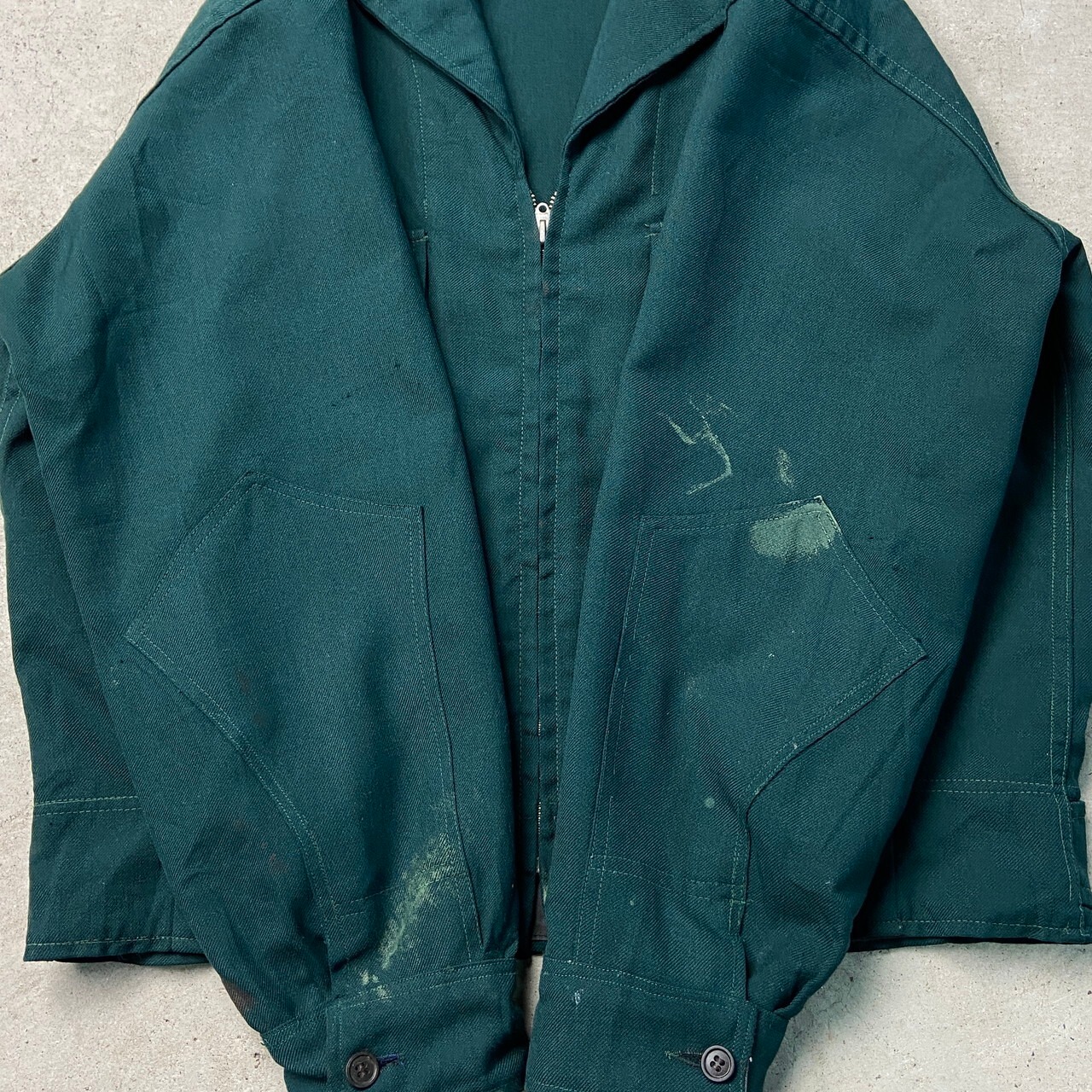 60年代 UNKNOWN ワークジャケット ショート丈 メンズL相当 古着 70s 