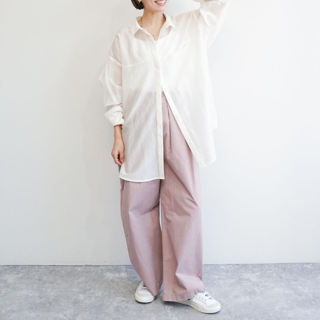 バイオ加工ワイドパンツ　