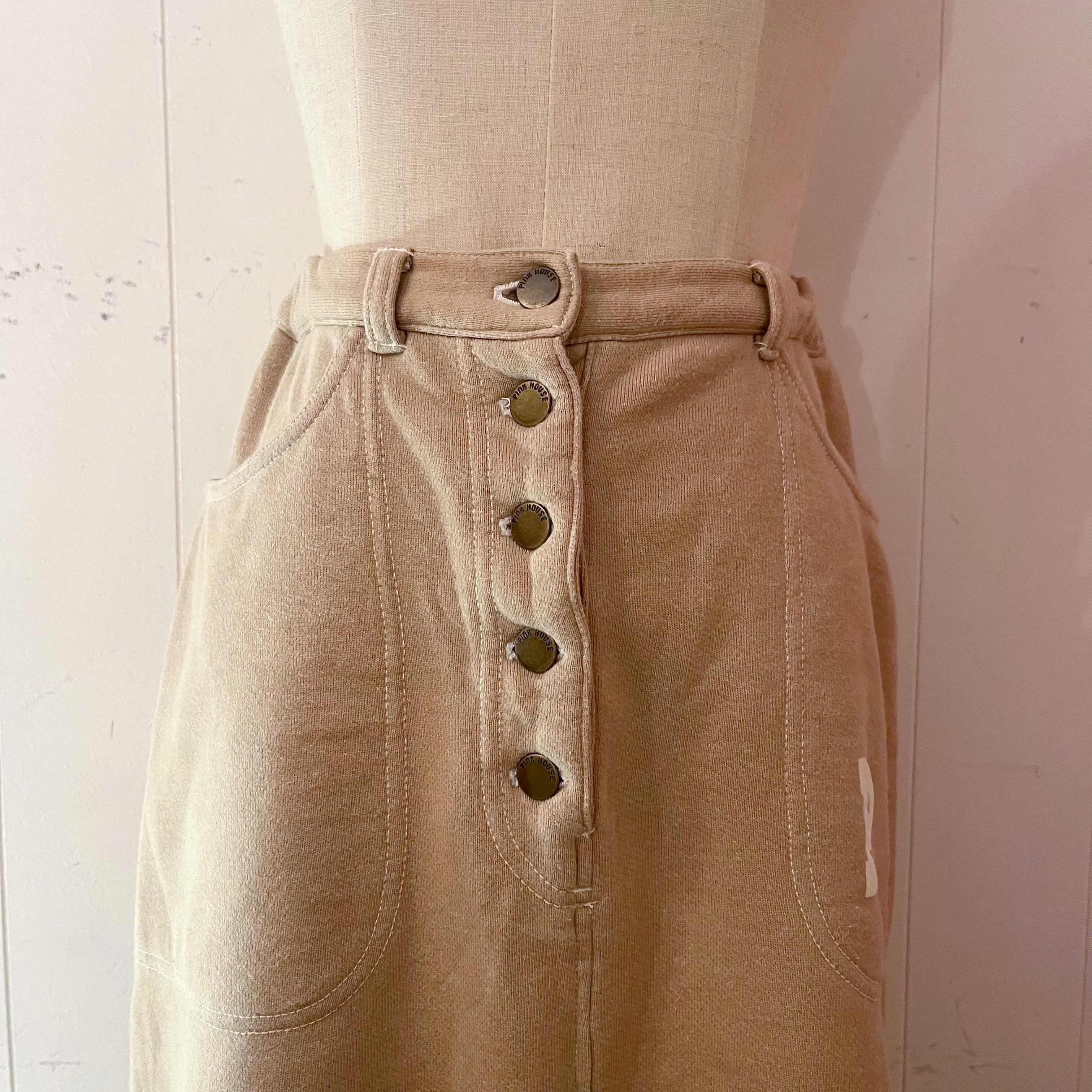 PINKHOUSE / beige sweat ribbon skirt