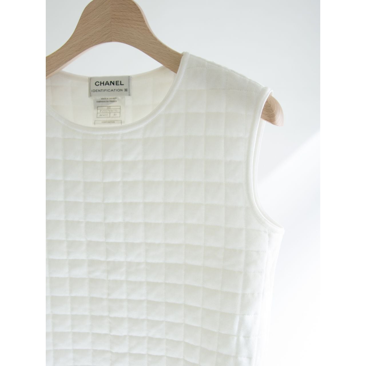 【CHANEL】Made in France 00T Sleeveless Quilting Pullover（シャネル フランス製キルティングノースリーブトップス プルオーバー ）