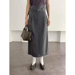 ウエストベルトIラインシルエットスカート 　T2078