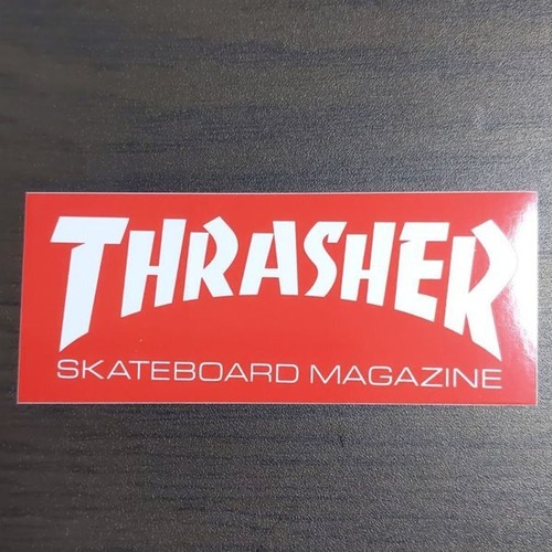 【ST-623】Thrasher Magazine スラッシャー スケートボード ステッカー レッド 4.2×10.2