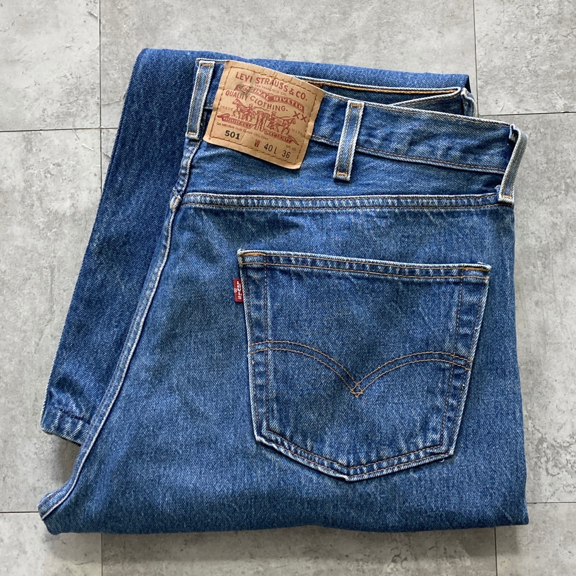 W40 L36】00's Levis 501 リーバイス 01年製 ボタンフライ ビッグ