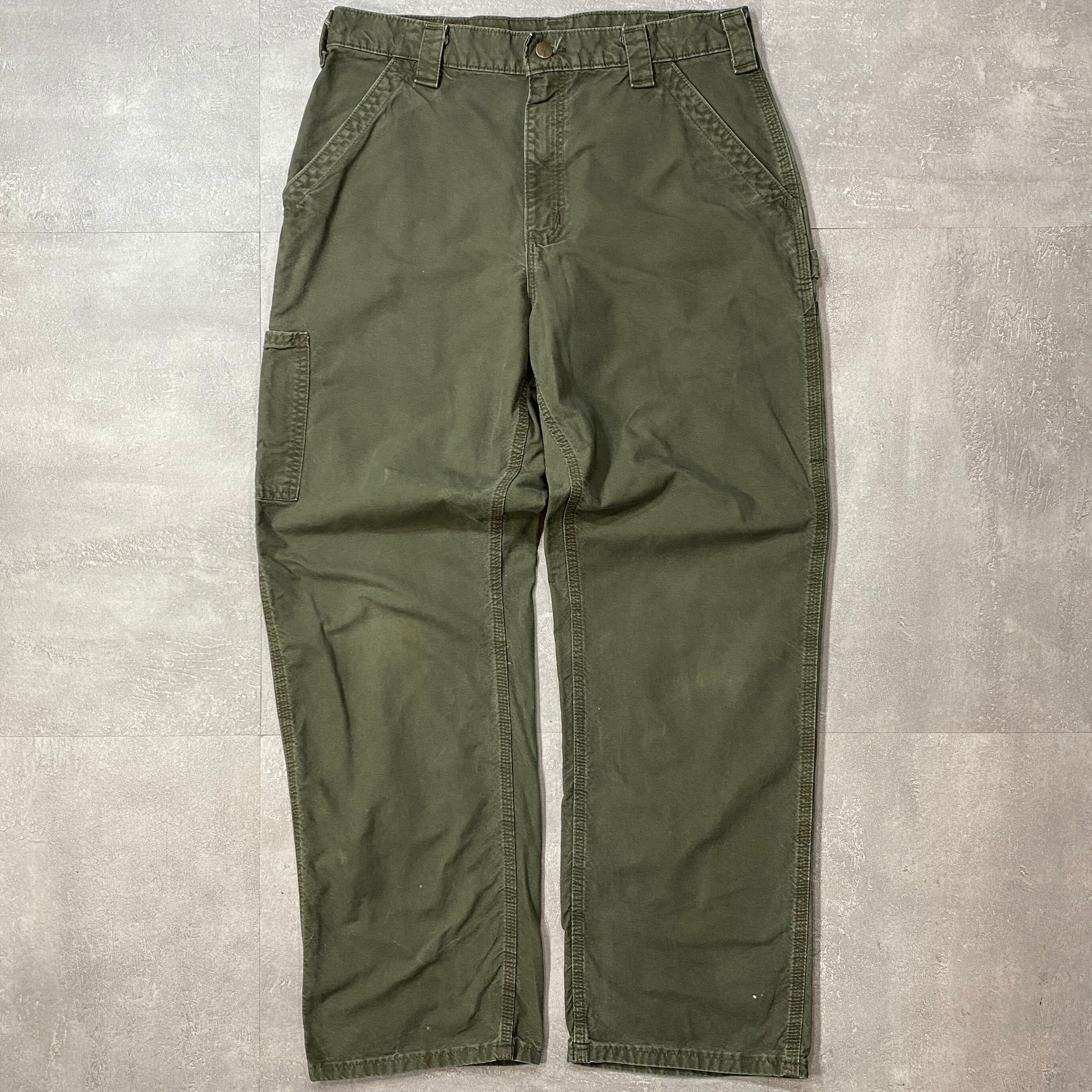 《実寸W32 L29》 Carhartt カーハート ワークパンツ ペインターパンツ カーキ No.4135