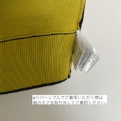 リバーシブル配色やわもちニットPO/チャコール×レモン