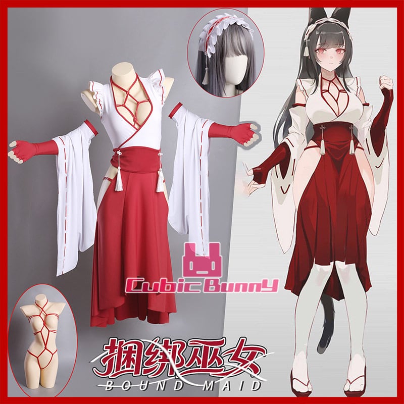 Chowbie 緊縛巫女メイド（歪萌舍 コスプレ 狐巫女 f7ced4d59e715a6f388b6b9e569ac8