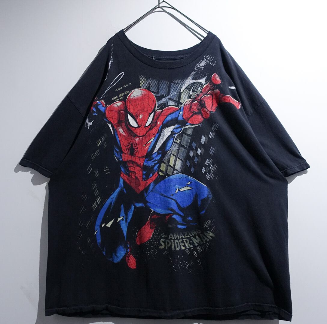 "Spider-Man" Black Print Design MARVEL T-shirt