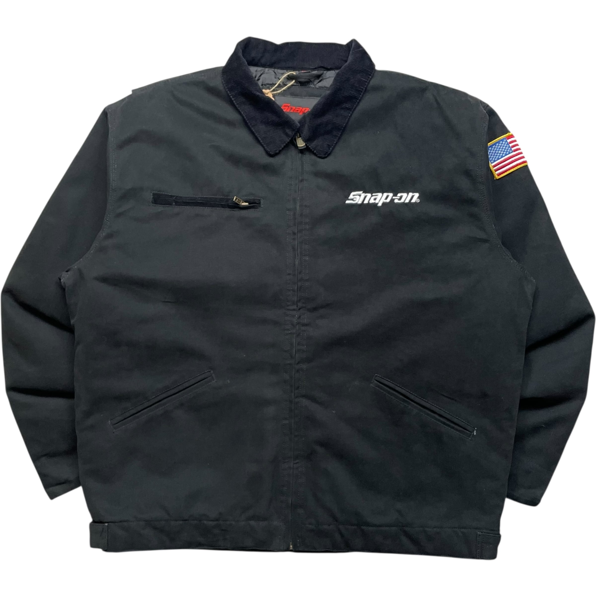 《XL》Snap on ダックジャケット マトラッセキルティング ブラック no.9410