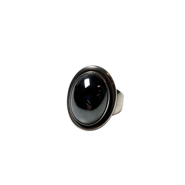 GEORG JENSEN silver ring “46A” set with Hematite