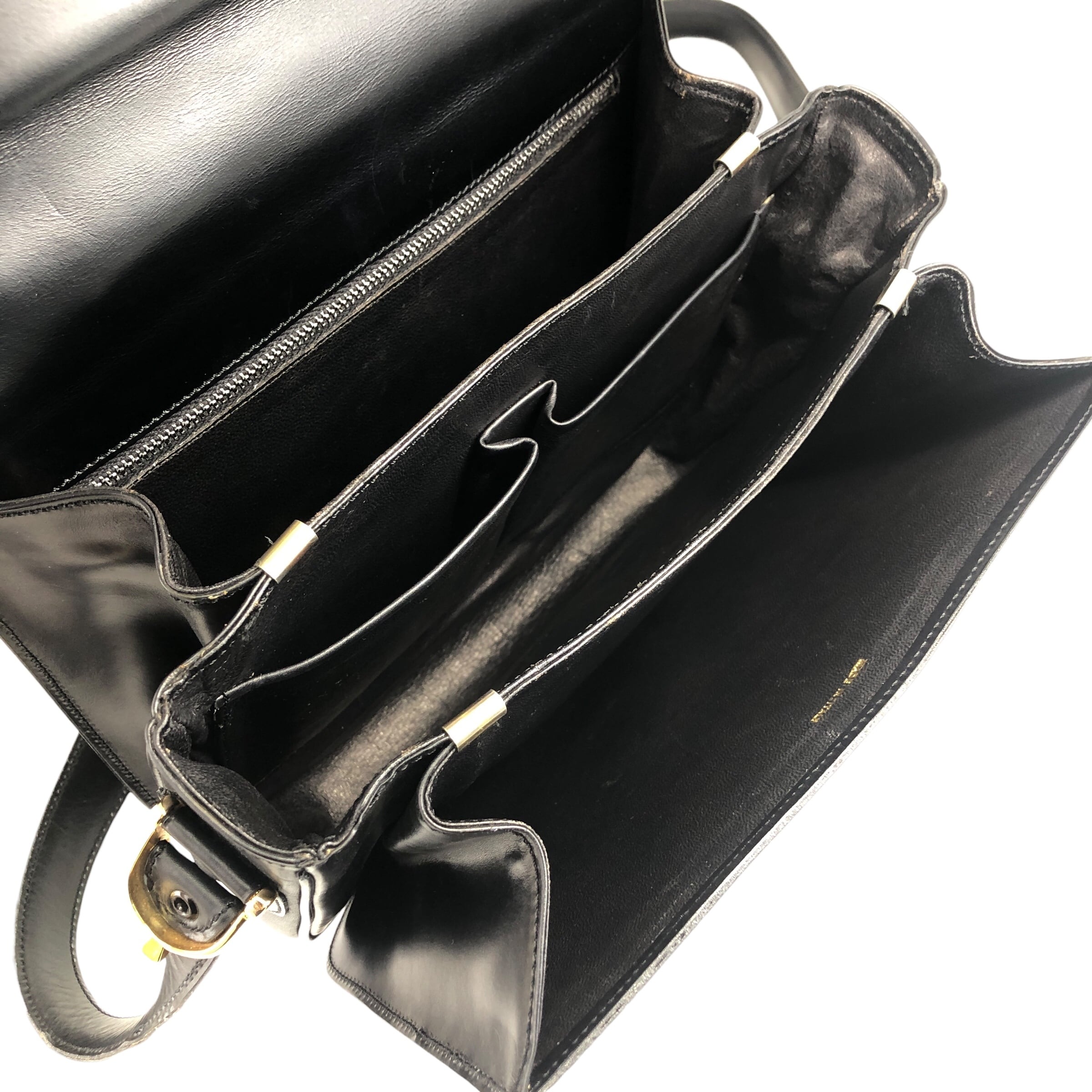CELINE セリーヌ   ショルダーバッグ ブラック 馬車 ホースキャリッジ レザー  s2znbb CELINE セリーヌ ショルダーバッグ ブラック 馬車 ホースキャリッジ