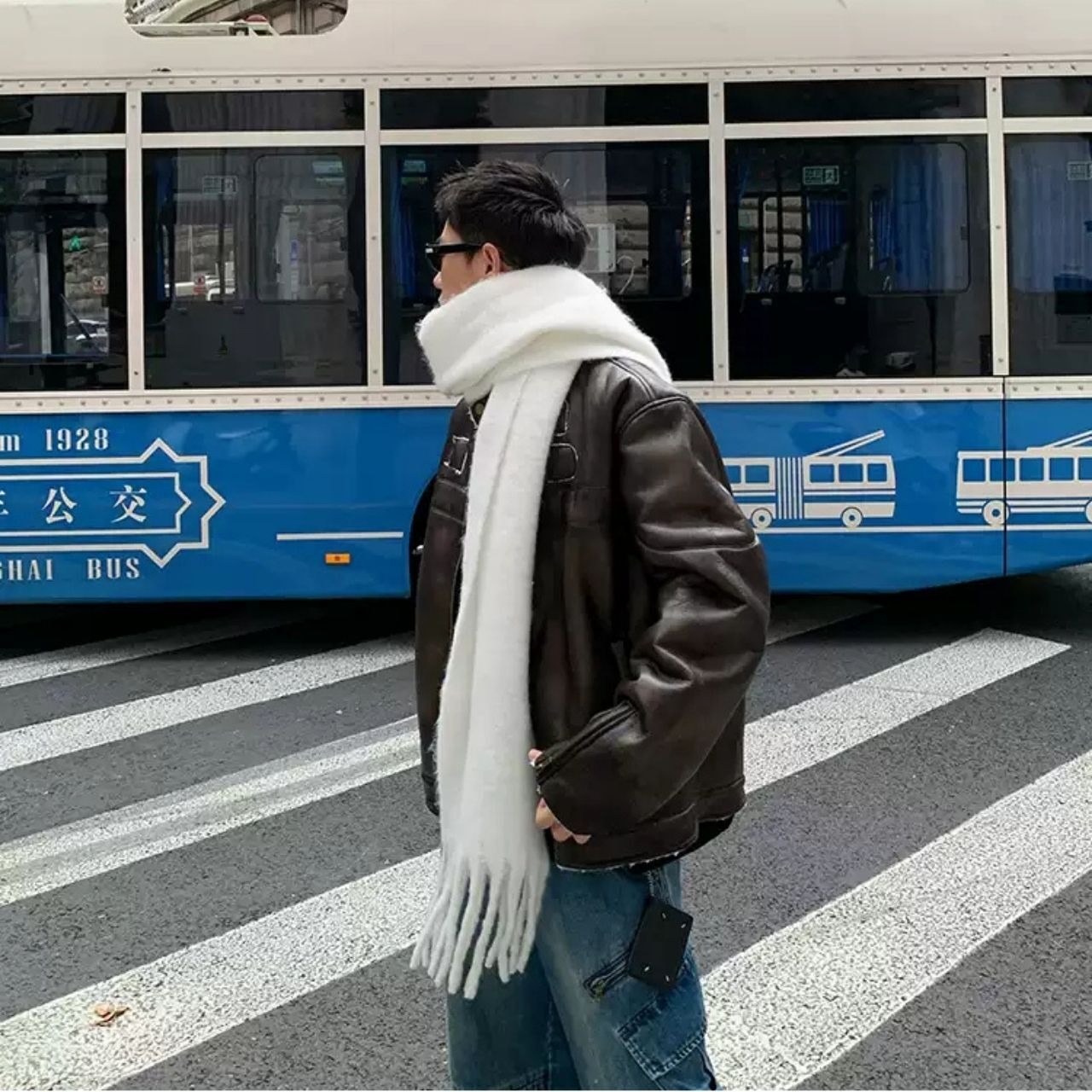 シンプルロングマフラー　1073