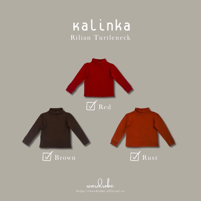 即納【Kalinka】4y/6y Rilian Turtleneck / カシミヤ混トップス / 3色 / カリンカ
