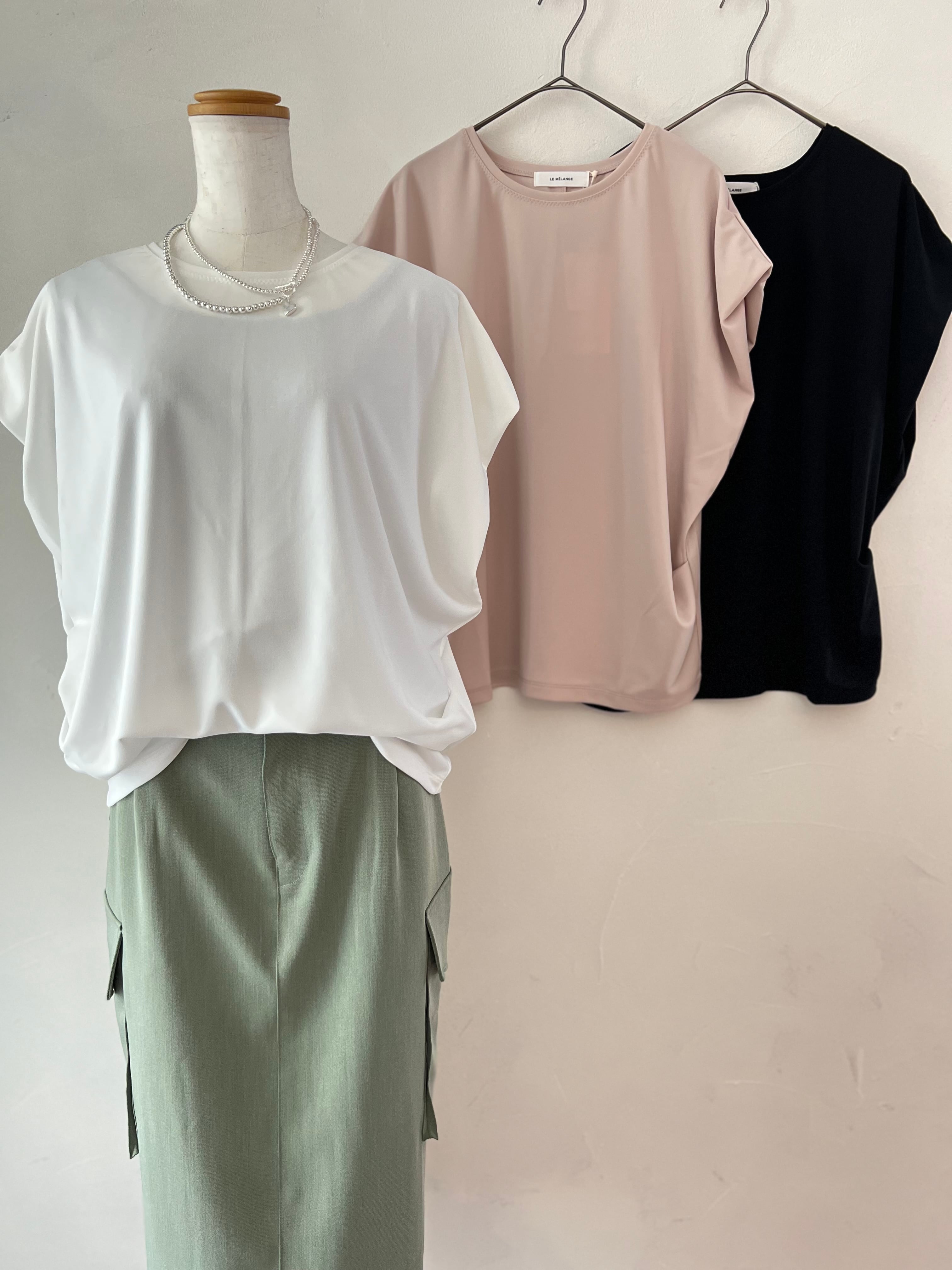【LEMELANGE】ブラウス見えフレンチスリーブPO