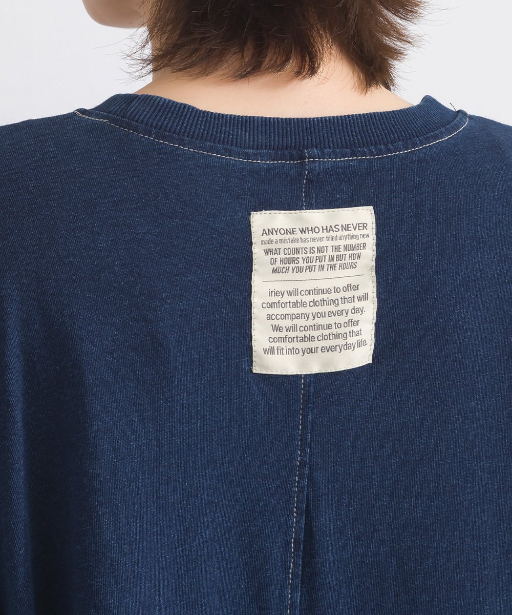 J261096 袖シャーリングデニム切替ワンピース / Shirring Sleeve Denim