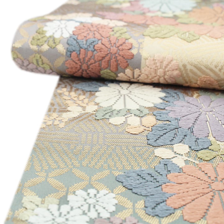 きれい色の【綴れ織】～道長取り～　ご結婚式・七五三・お茶席にも…　新品の袋帯です きれい色の【綴れ織】～道長取り～ ご結婚式・七五三・お茶席に