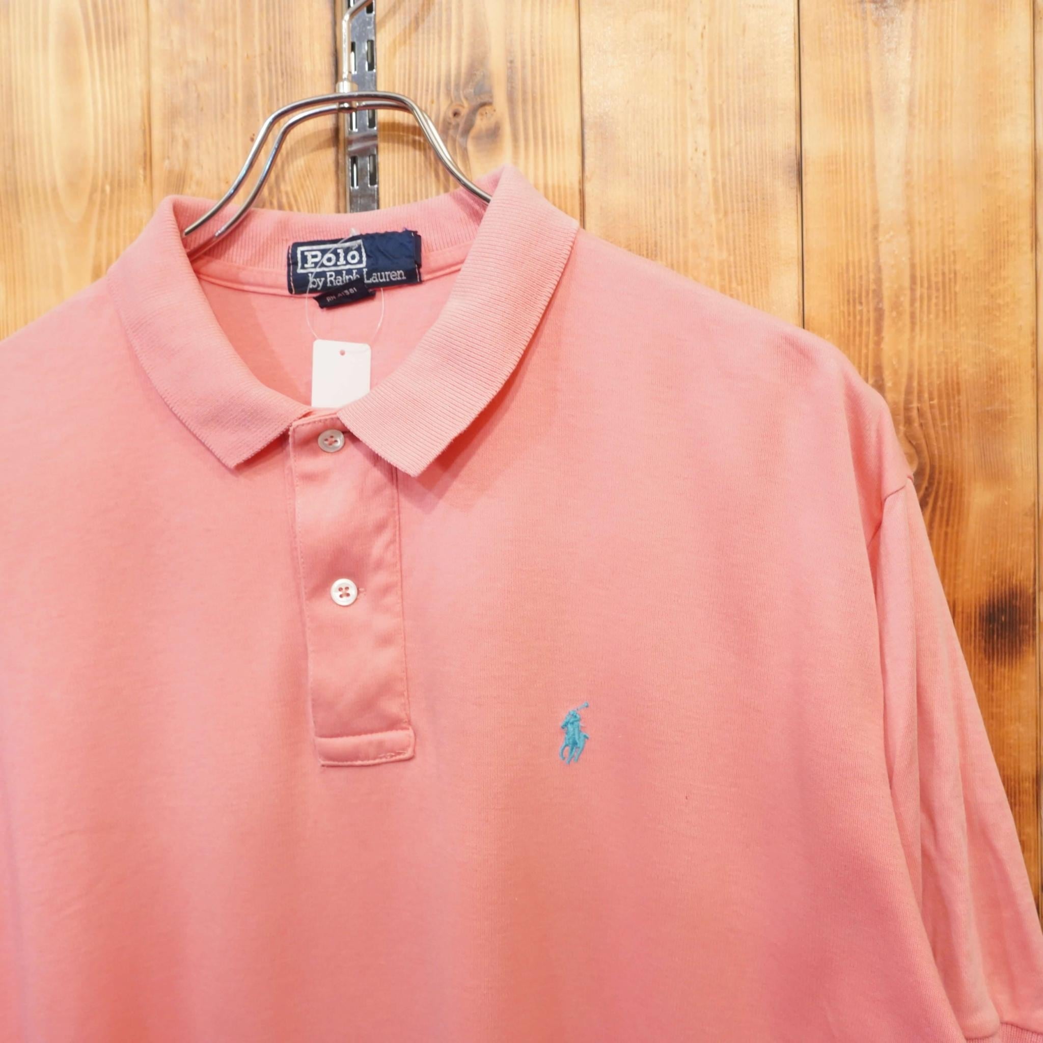 90s ralphlauren usa製 ピンク ポロシャツ XL/ラルフローレン | 古着屋