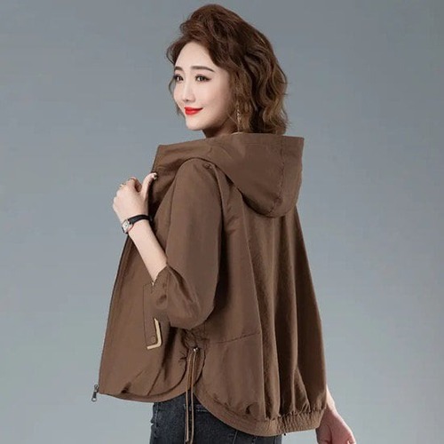 ジャンパー アウター レディースファッション ブルゾン 春 秋 ジャケット M L XL 2XL レッド カーキ ブラック オシャレ アウトドア お出かけ フード こなれ感 シンプル カジュアル