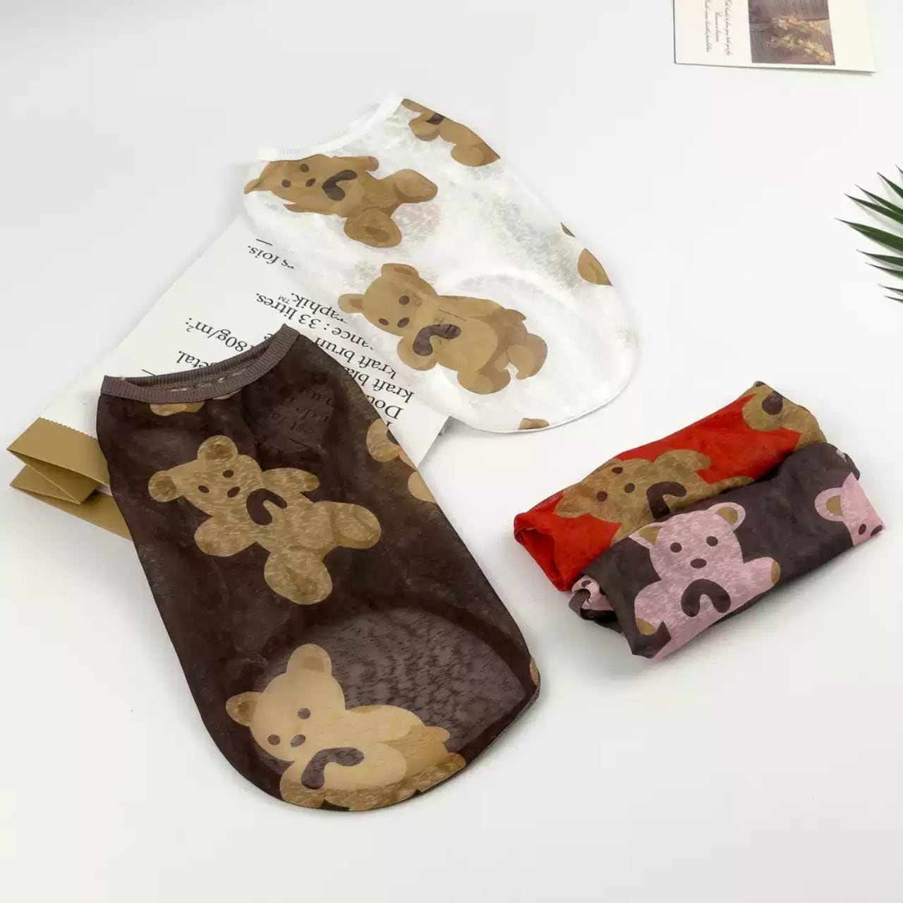 【9XLまであり】クマさんシースルーシャツ♡0154