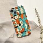 受注生産 iPhoneケース 水色道路の都市地図コラージュ｜都市地図 UMAP033C