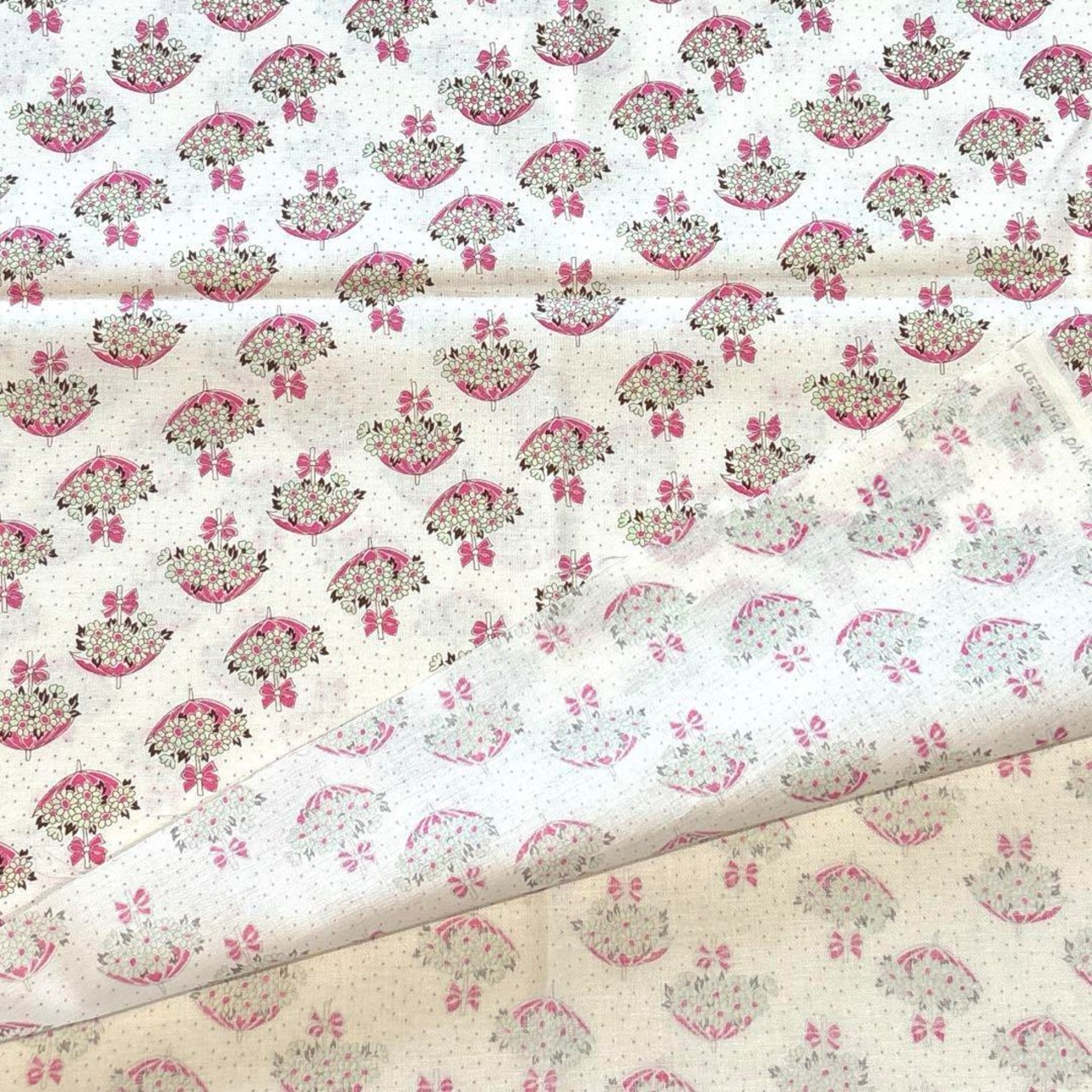 Cdr468◆50cm◆S◆綿100%シーチング生地◆umbrellaフラワー