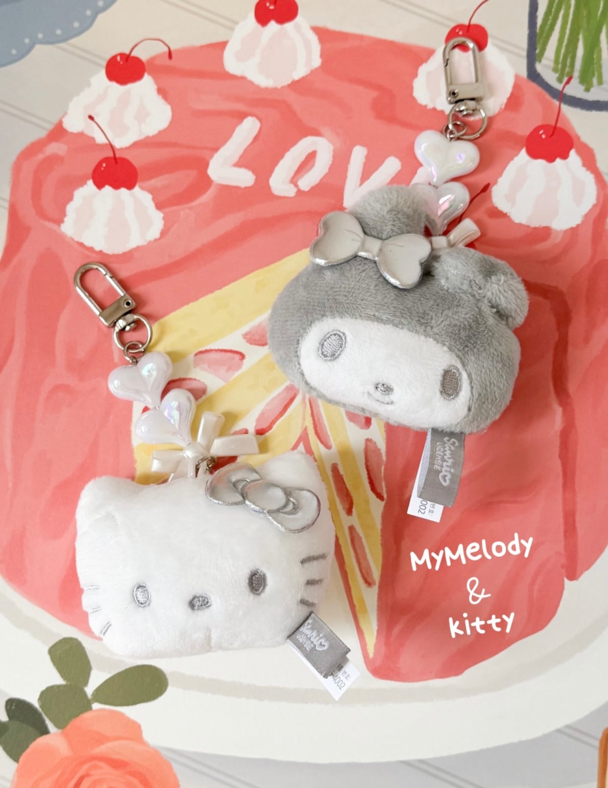 韓国限定 公式】sanrio silver keyring 6types / サンリオ シルバー