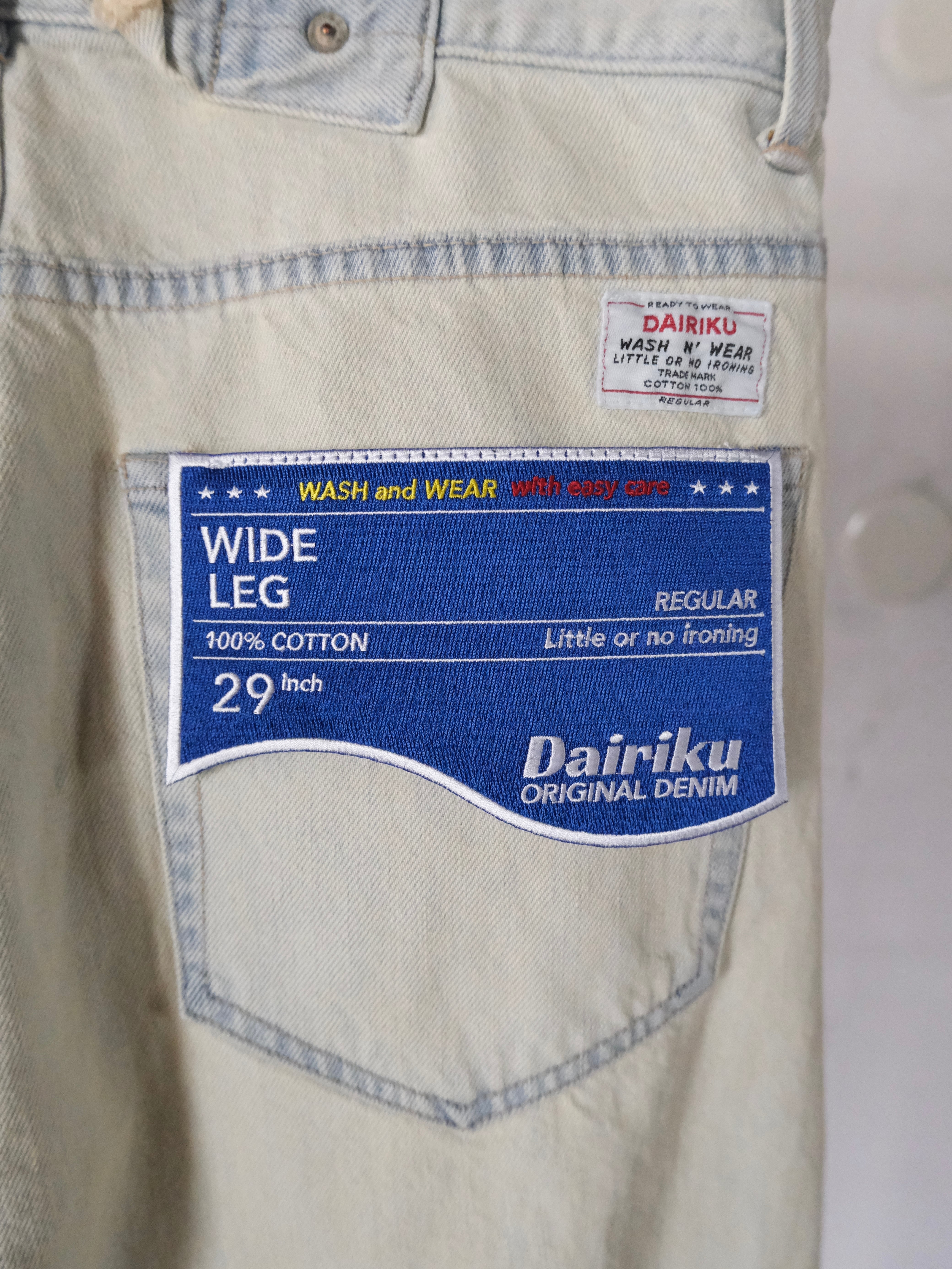 DAIRIKU 25SS ダブルウエスト　ストレート　ホワイト　デニムサイズ29 DAIRIKU 25SS ダブルウエスト ストレート ホワイト デニムサイズ29
