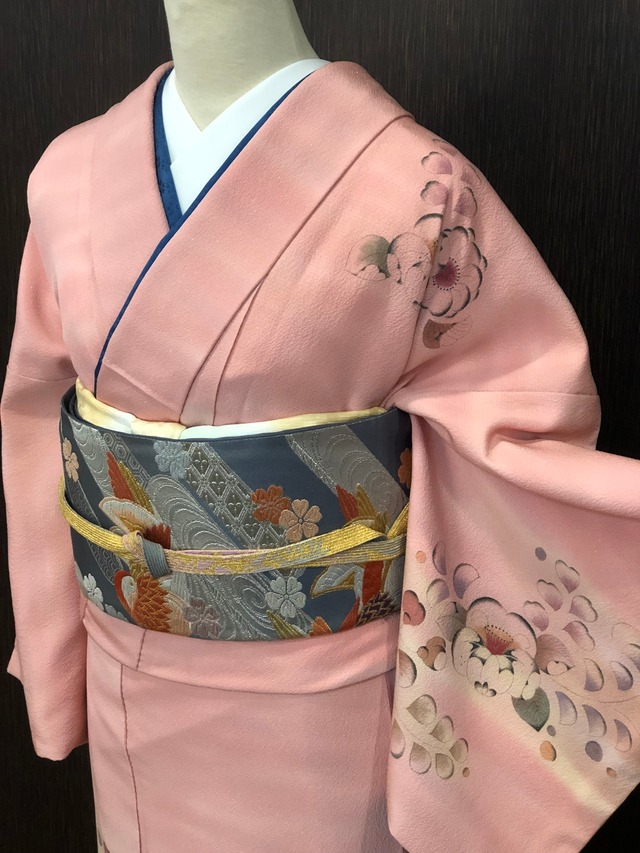 訪問着・附下げレンタル フルセット 桜地暈し辻が花文 Lサイズ 003