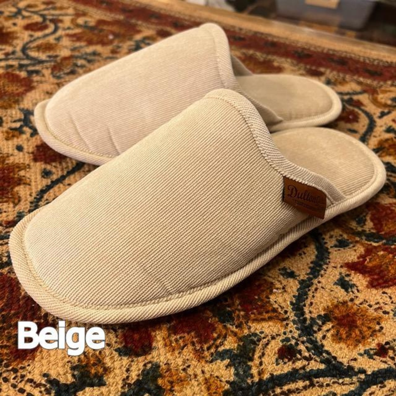 DULTON CORDUROY SLIPPERS 3 Colors Dalton One-Tag Corduroy Room Shoes 3 Colors Women's Slippers Indoor Shoes