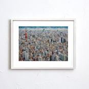 Tokyo Dream｜東京の街並みを抽象的に描いたモダンアートポスター｜洗練された色彩と構図が都会的インテリアを演出A3ポスター