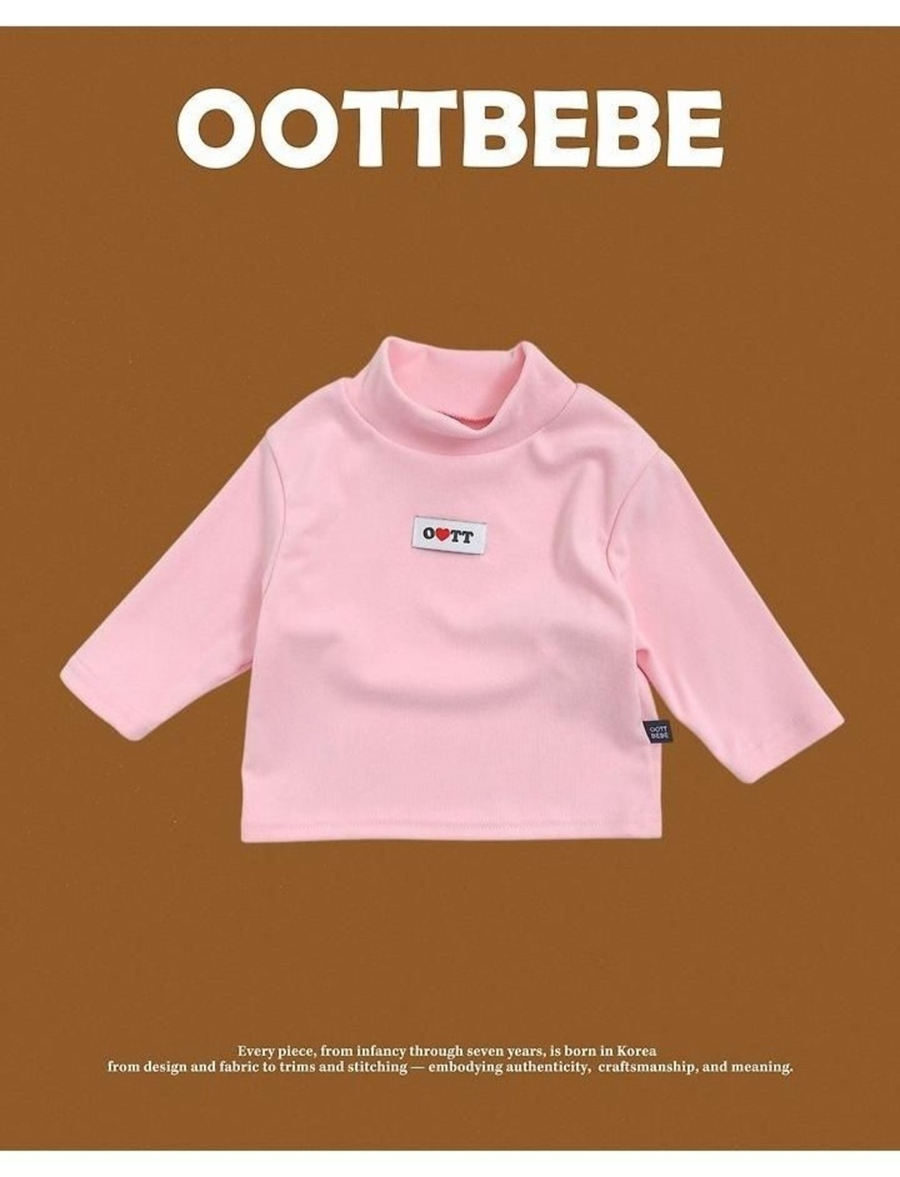 韓国子供服 / 26winter / oottbebe / ぷにぷにタートルネックT / ベビー&キッズ / 冬服 *XS~XL*