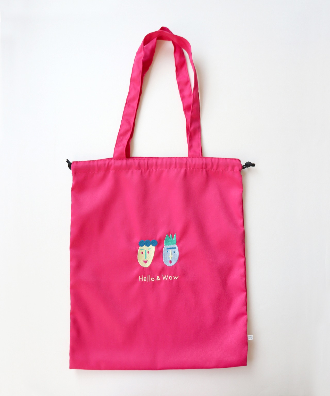 【KIVISDOU】コミカル刺繍巾着トートバック