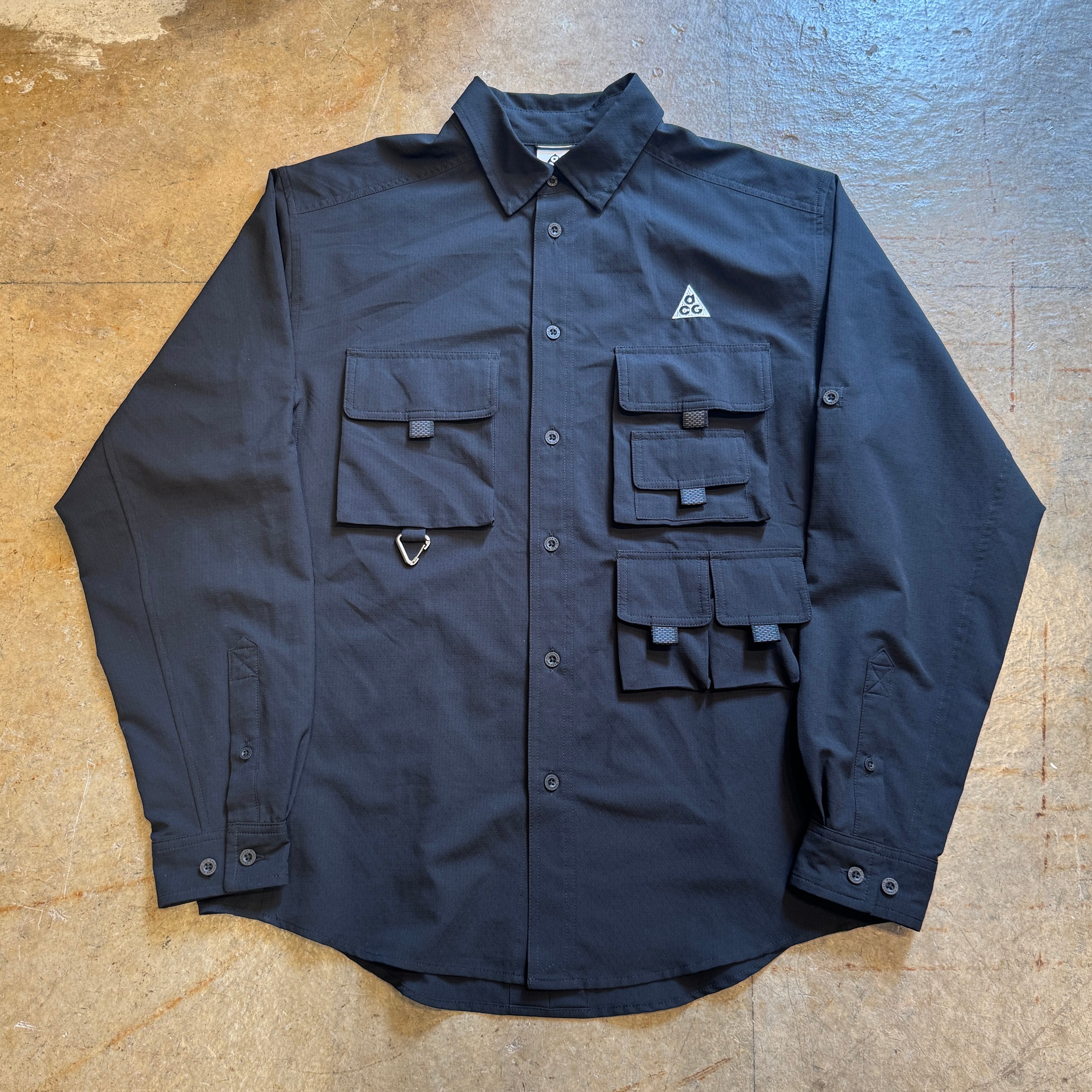 NIKE ACG UV DEVASTATION TRAIL SHIRT BLACK L