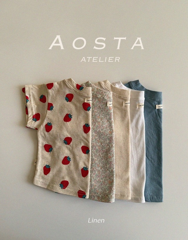 [即納Ｓ/Ｍ]≪Aosta≫(45)linen T beige