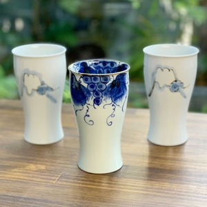 有田焼　波佐見焼　ビアカップ　鬼　天女　ぶどう 1-104