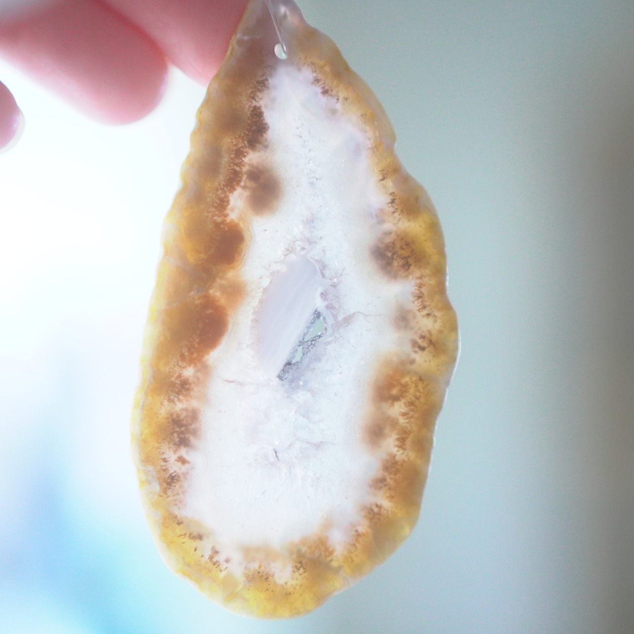 Hazel nut Ice cream 02 - アゲートヒーリングチャイム / Agate Sun Catcher Wind Chime 1054