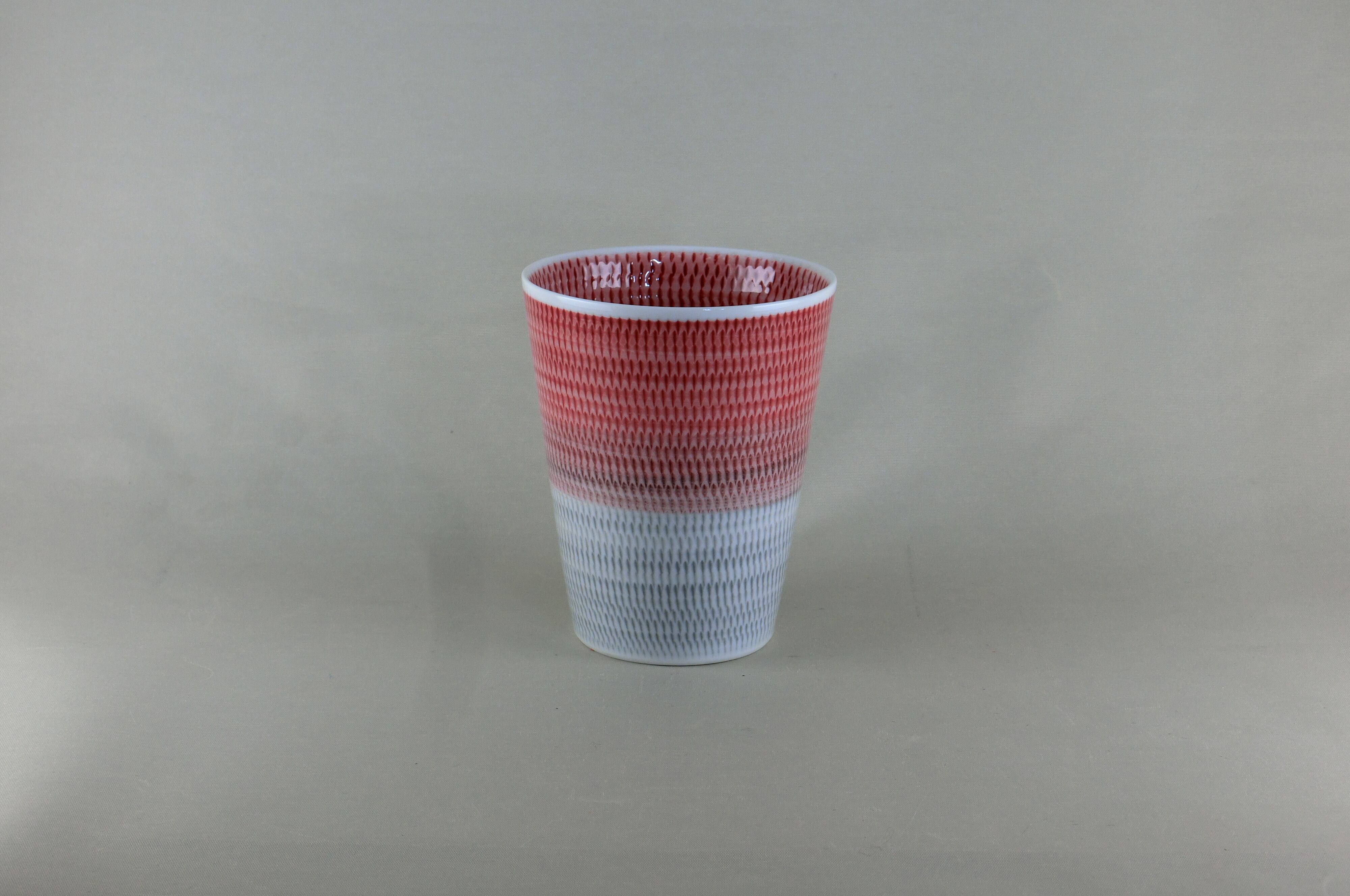 レインボーフリーカップ（赤）一真陶苑