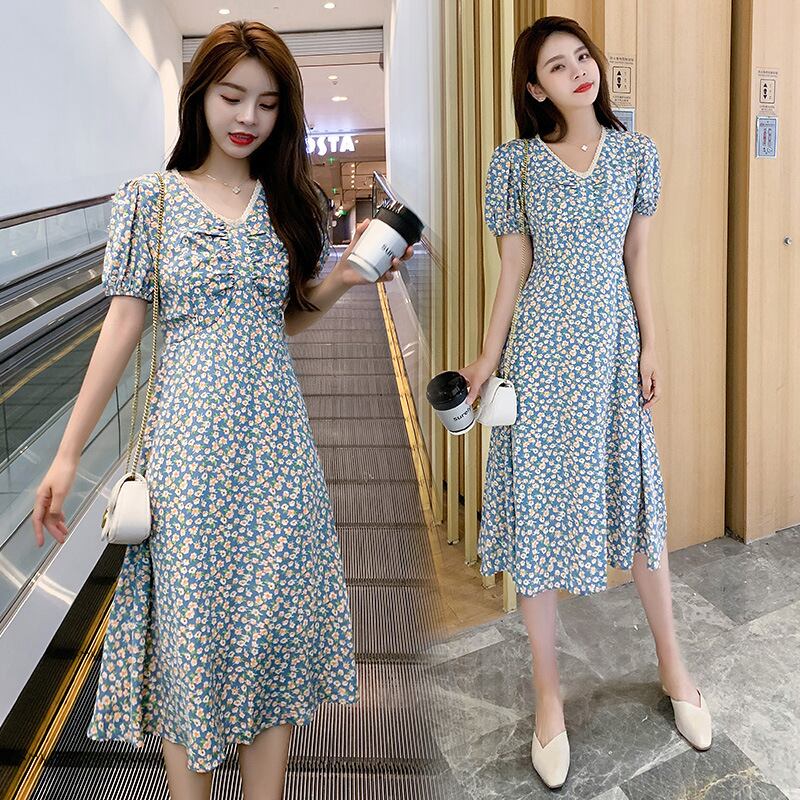 【新作】【送料無料】 マタニティウェア2020夏の新しいシフォンフローラルスリミング母乳育児スカートアウトミドルレングス産後母乳育児スカート-アリババ サマー 夏物 花柄 expec230582189876