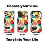 受注生産 iPhoneケース 赤丸とグリーンのポップ抽象｜ポップアート PABS009B